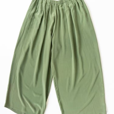 Vintage Green Silk Pants