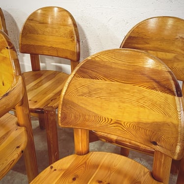 Set of 6 Rainer Daumiller Pine Dining Chairs 