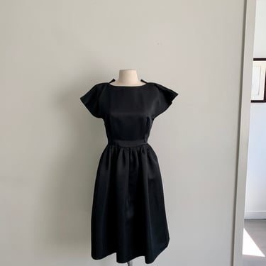 Giorgio Sant’ Angelo Marjer-Parts stunning black silk back wrap dress-size 4 