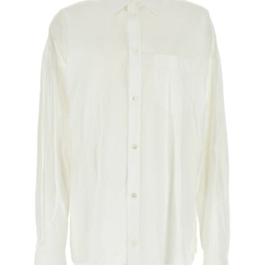 Balenciaga Woman White Poplin Shirt