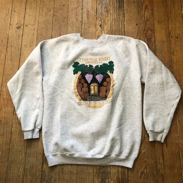 1990s Geyser Peak Winery Graphic Sweatshirt Medium 