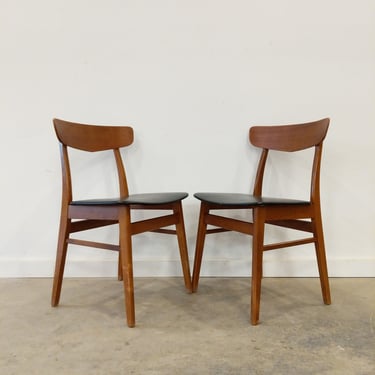 Pair of Vintage Danish Modern Dining Chairs by Farstrup 