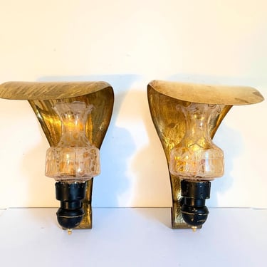 Italian Modern Leaf Sconces - Pair 