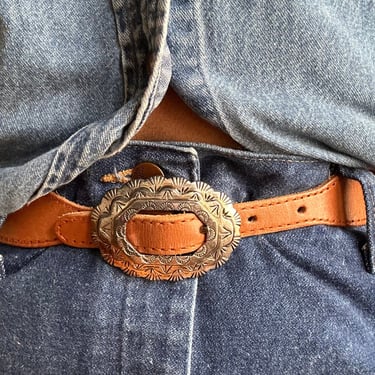 Liz Vtg Western Leather Belt | S-L