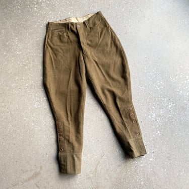 Vintage US ARMY Breeches / Vintage Jodhpurs / 1940s Wool Military Jodhpurs / WWII Era Officer Breeches / Antique Military Jodhpurs 30 Waist 