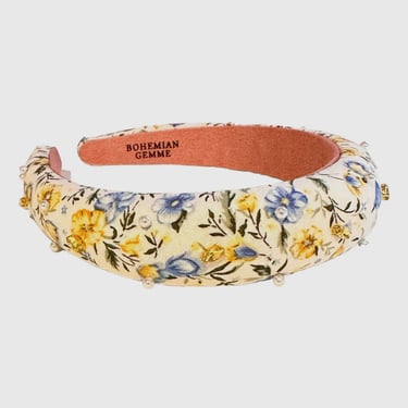 Sample Sale Yellow and Blue Floral  Headband