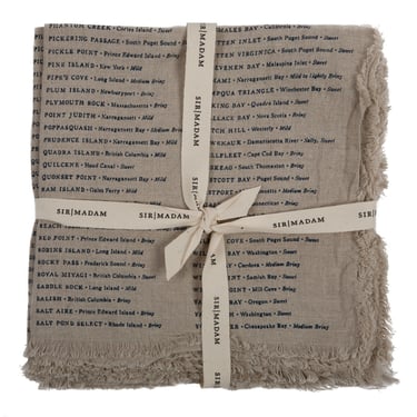 N.AMERICAN OYSTERS NAPKINS, NATURAL, SET OF 4 by SIR l Madame