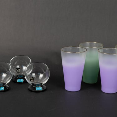 2 Sets of Glassware Including Oddball by Morgantown