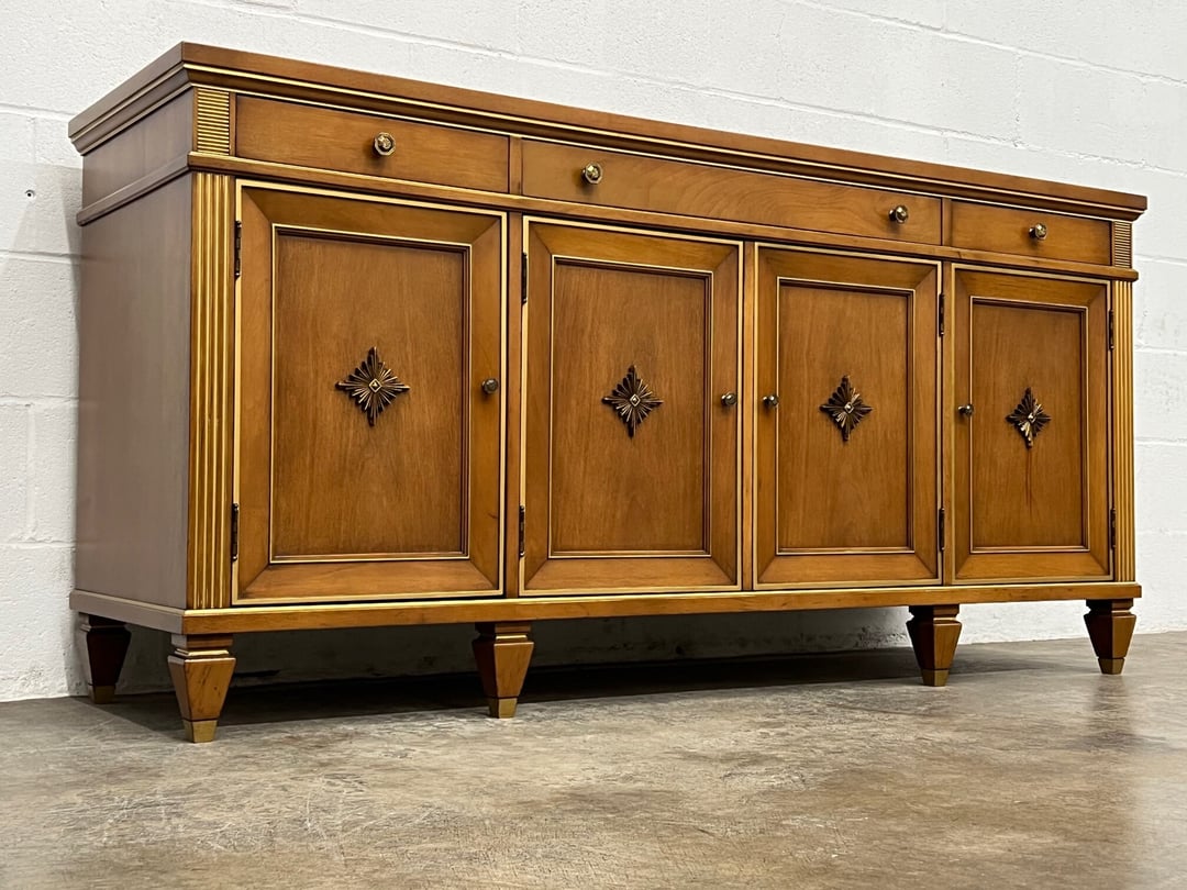 French Louis XVI Style Cherry Wood Buffet / Credenza / Sideboard Neo