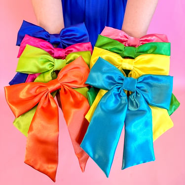 Colorful Satin Hair Bow