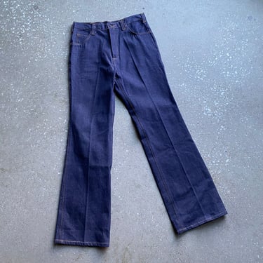 Vintage 60s Jeans /Vintage Dark Wash Bells / Vintage Bell Bottom Jeans / Vintage Mc Allister Jeans / Vintage Raw Denim Jeans / Raw Denim S 