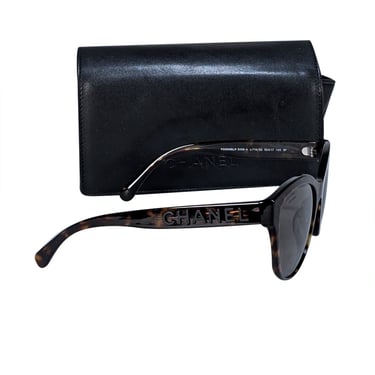 Chanel - Brown Tortoise Shell Print Sunglasses