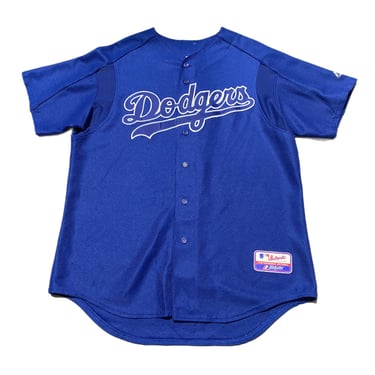 (L) Blue Dodgers Majestic Athletic Baseball Jersey 070822 RK