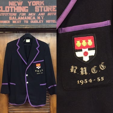 Vintage 1950’s U.K. School Blazer, Vintage Jacket, Vintage Uniform, UK School Blazer, Vintage Clothing 