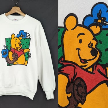 Vintage 00 Jerzees Medium Winnie the Pooh Pullover Crew Neck Sweatshirt 