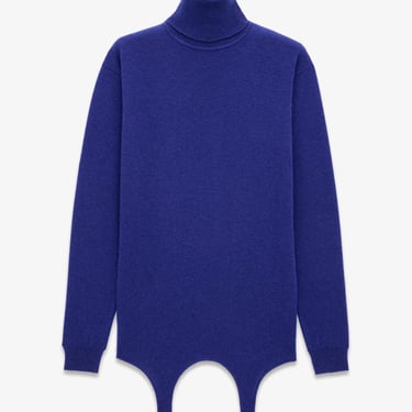 Saint Laurent Woman Saint Laurent Woman Blue Knitwear