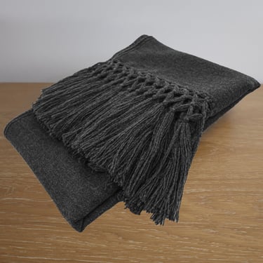 Alpaca Throw | Cool Charcoal