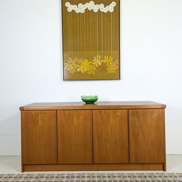 Danish Modern 4 Door Teak Credenza by Christian Linneberg