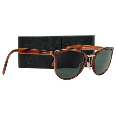 Prada - Tan Tortoise Round Sunglasses