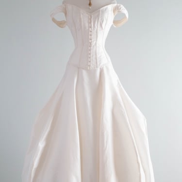 RARE Vintage Designer Kaat Tilley Belgium Couture Wedding Gown Corset / Small