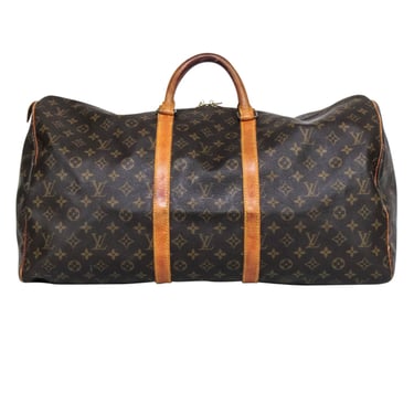 Louis Vuitton  - Brown Monogram Coated Canvas Keepall