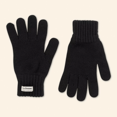 Wool gloves, onyx