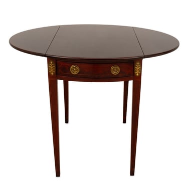 Baker Federal Style Inlaid Mahogany Pembroke Table