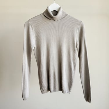 Ash Silk Knit Turtleneck