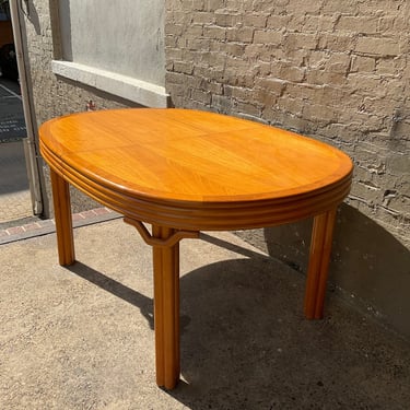 Faux Bamboo Dining Table with Two Leaves