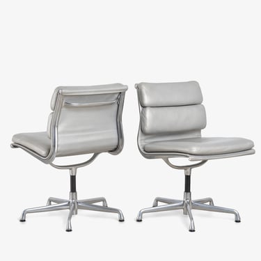 Eames Soft Pad Side Chairs in Edelman Leather, Pair