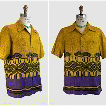トップス 60s 70s Sears swim wear cuba shirts SEARS HAWAII Vintage 60s Hawaiian Shirt | 1960s Cotton