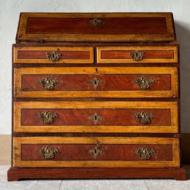 18th C. Italian Faux Bois Painted Bureau