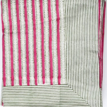 Rozablue | Tablecloth | Funky Stripes Carmine | 160 x 270 cm