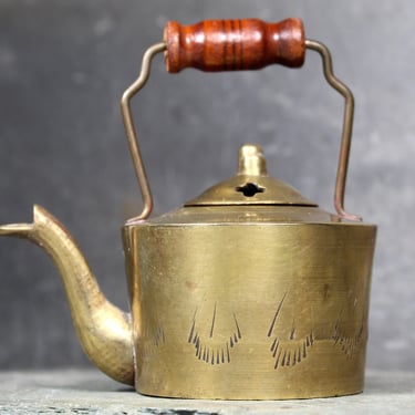 Vintage Brass Incense Box | Teapot Shaped Incense Burner | Vintage Indian Brass 