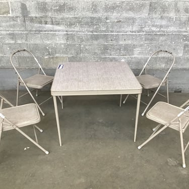 &#8217;60 Card Table &amp; 4 Chairs (Seattle)