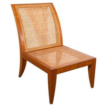 Mid Century Modern Donghia Rattan Cane Jeanerret Style Chair 