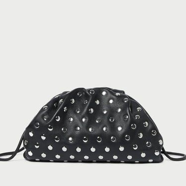 Bailey Black/Silver Dome Clutch