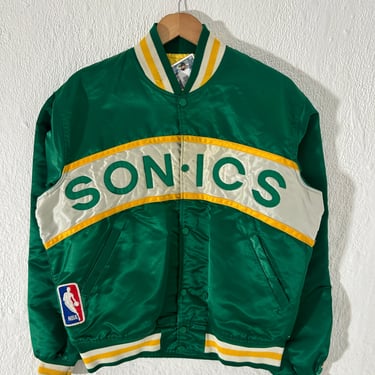 Vintage 1990's Seattle SuperSonics Satin Jacket Sz. L