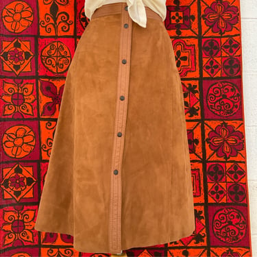 Suede Maxi Skirt 