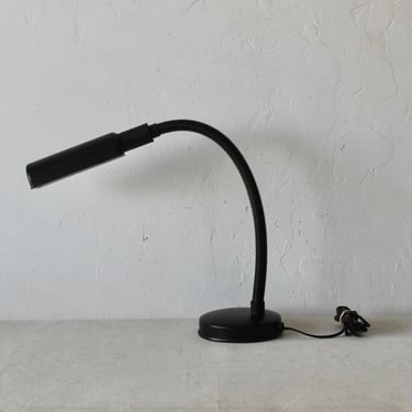 Italian Veneta Lumi Nuova Modern Gooseneck Desk Lamp Black Vintage 