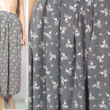 Vintage 90s Liz Claiborne Lightweight Flowy Floral Maxi Skirt With Pockets Size 14 32 Waist 