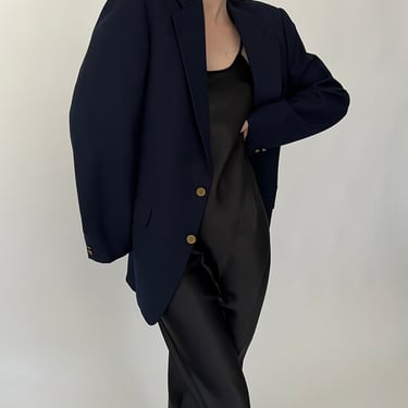 Vintage YSL Navy Monogram Blazer