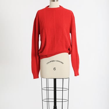 Vintage 90s CHRISTIAN DIOR red square knit sweater 