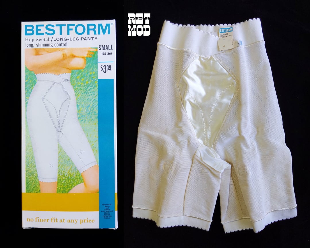 DEADSTOCK Vintage 60s Bestform LongLeg Panty Girdle Shapewear Slimming Control RetMod
