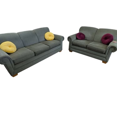 Green Couch & Loveseat Set