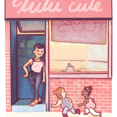 Ballet Studio - Storefront Illustration