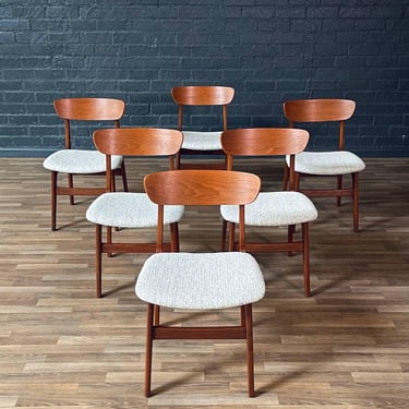 Set of 6 Mid-Century Danish Modern Teak Dining Chairs, c.1960’s 
