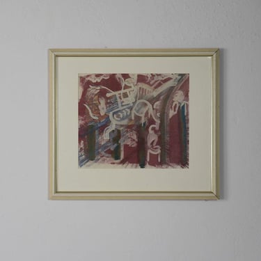Komposition, 1981, Color Lithograph, Framed 
