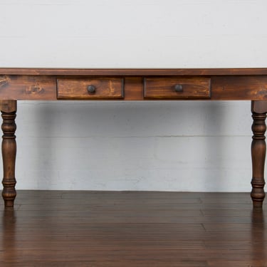 Country French Provincial Pine Farmhouse Style Dining Table 