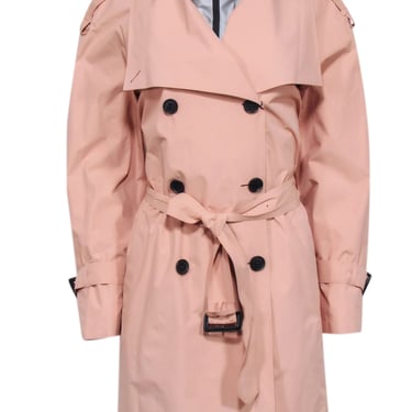 Mackage - Light Pink Double Breasted Button Trench Coat Sz M